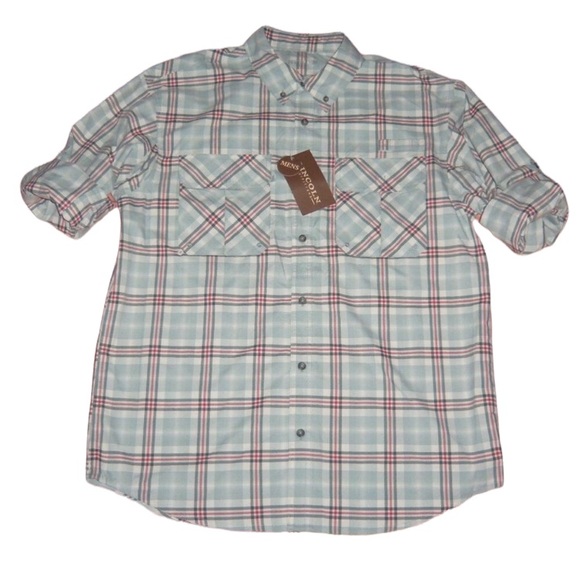 Lincoln Outfitters Men's Vented Plaid Moisture Wick Button Down Shirt - M - NWT - Picture 3 of 10